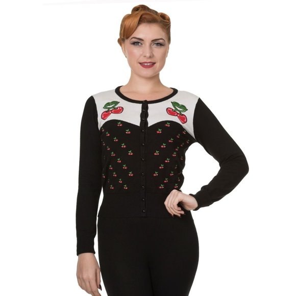 Banned Apparel Sweaters - Banned All About Cherries Cardigan